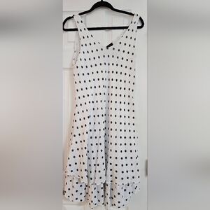 Made In Italy Polka Dot Sleeveless Dress